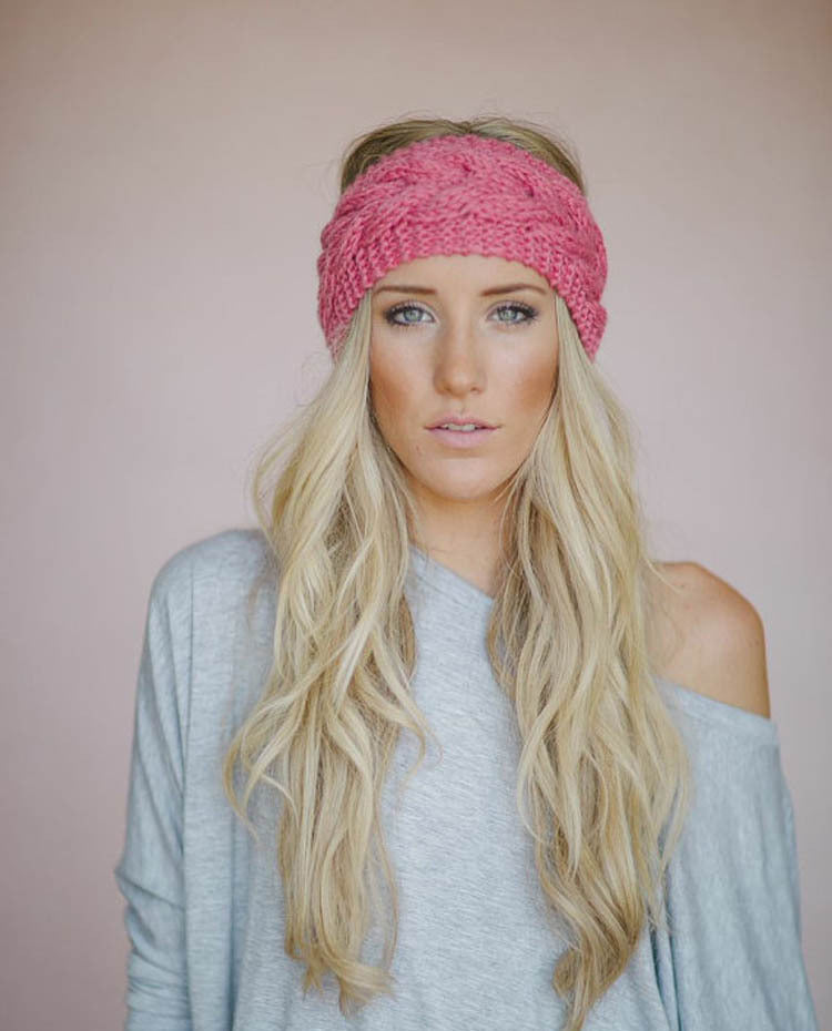 Twist Cable Knit Wide Headband - view 2