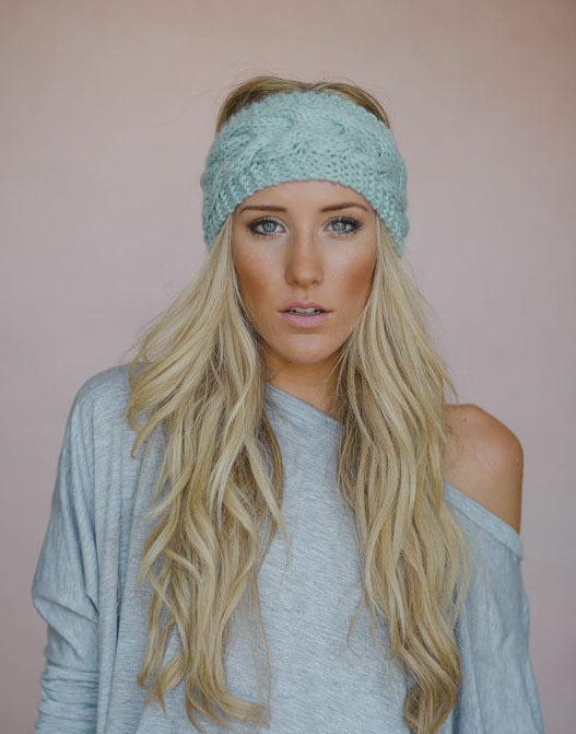 Twist Cable Knit Wide Headband - view 3