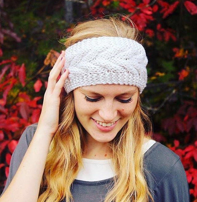 Twist Cable Knit Wide Headband - view 4