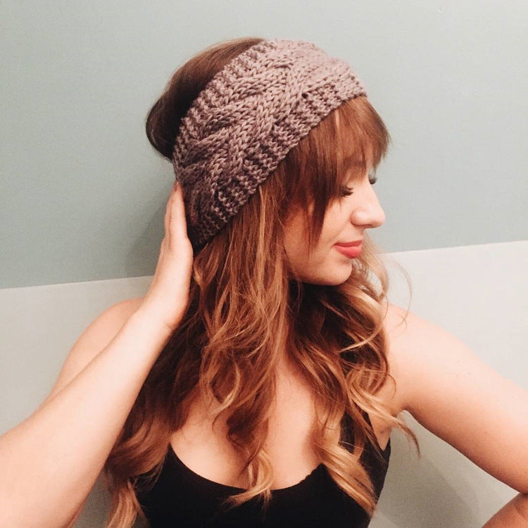 Twist Cable Knit Wide Headband - view 5
