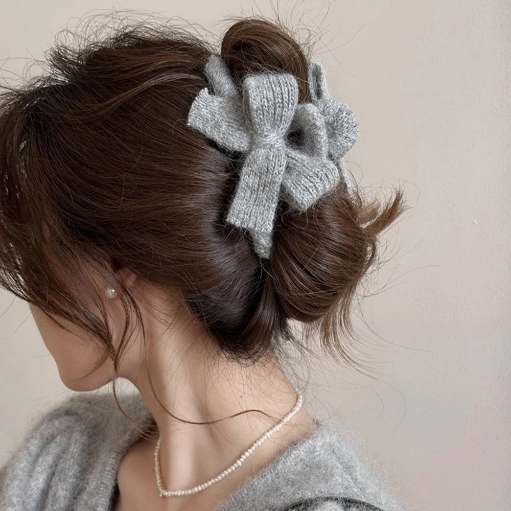 Double Sided Satin Bow Hair Claw - view 1
