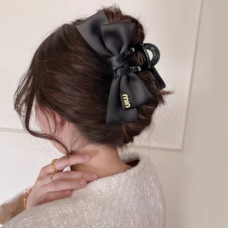 Double Sided Satin Bow Hair Claw - view 3