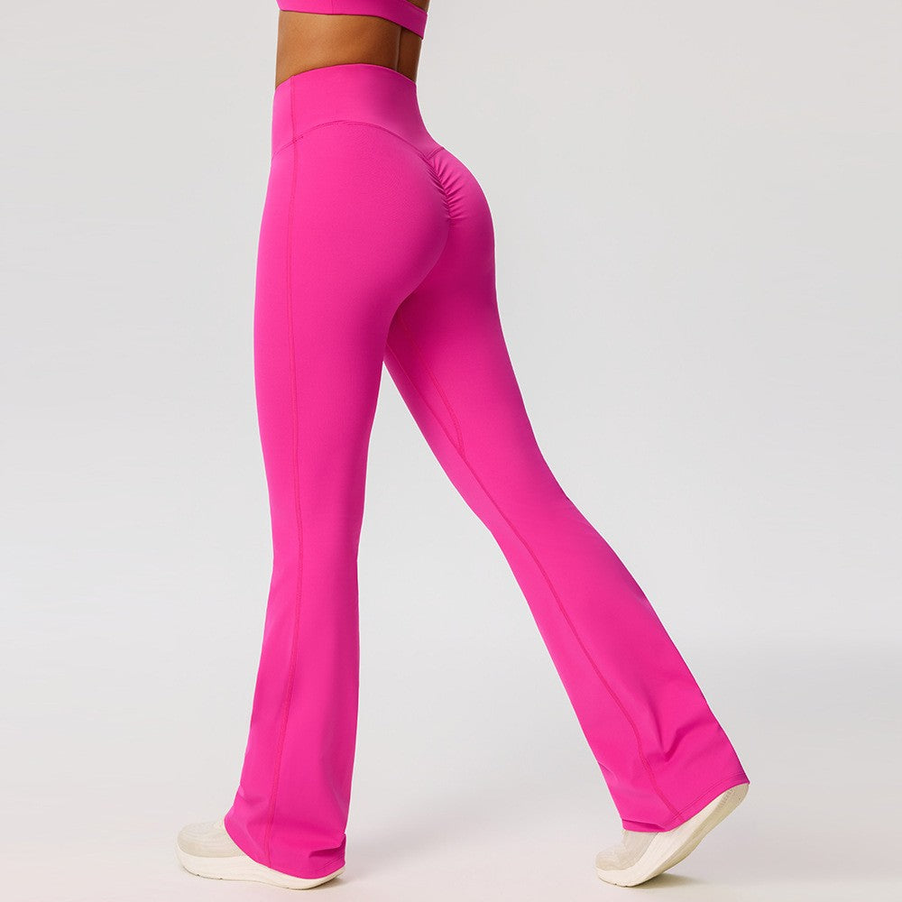 Brushed Scrunch Butt High Waist Flare Yoga Leggings