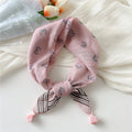 Square Scarf With Tassel Corners and Fruit Print - Color_21