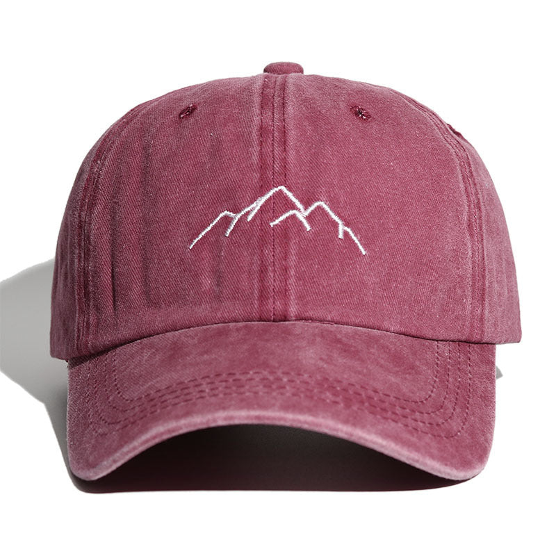 Mountain Embroidery Washed Distressed Cap - view 1