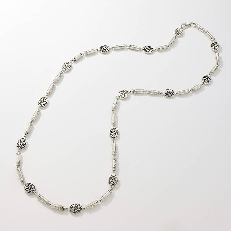 Carved Bead Link Slim Waist Chain