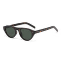Flat Brow Round Sunglasses Triangle Studs - Color_04