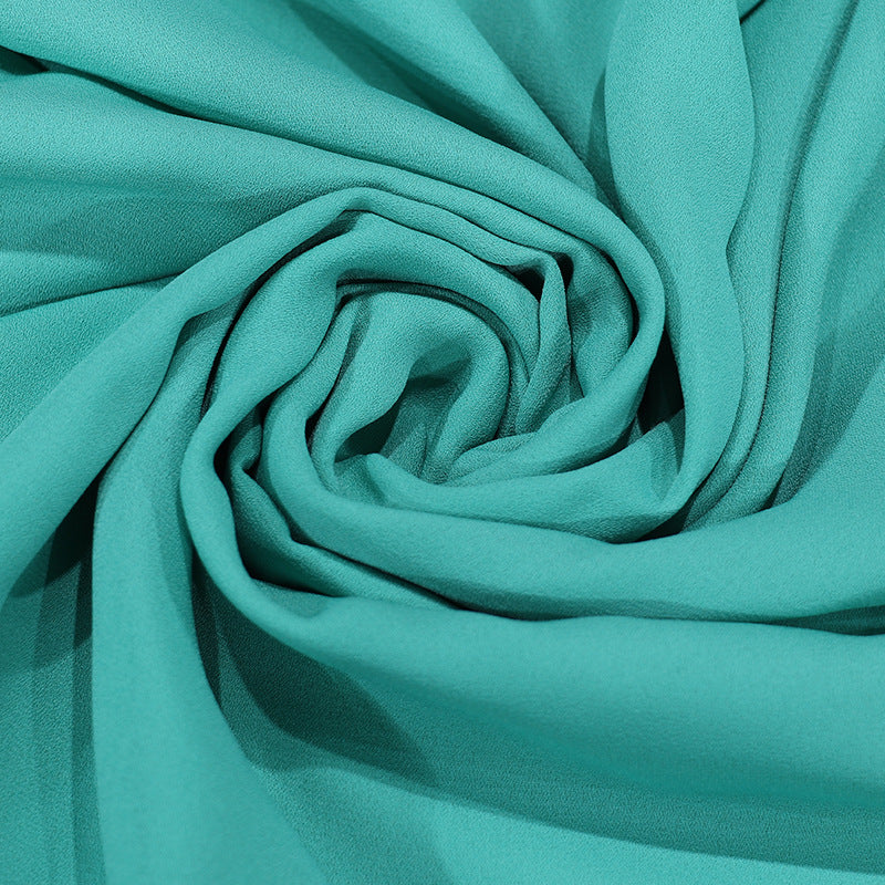 Stand Collar Satin Blouse With Blouson Sleeves - Green - 1