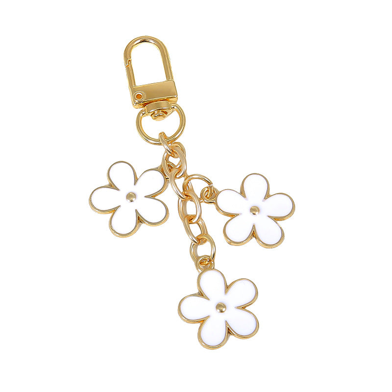 Enamel Daisy Cluster Keychain Charm - view 1