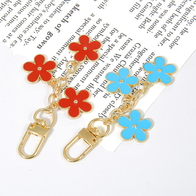 Enamel Daisy Cluster Keychain Charm - view 4