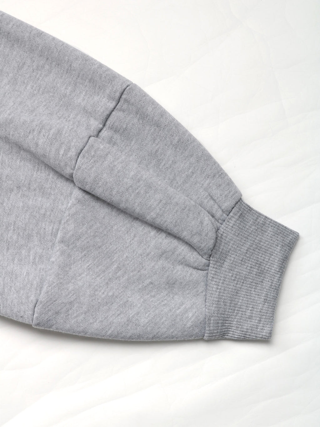 Cropped Zip Up Fleece Bomber Jacket - Grey - 4