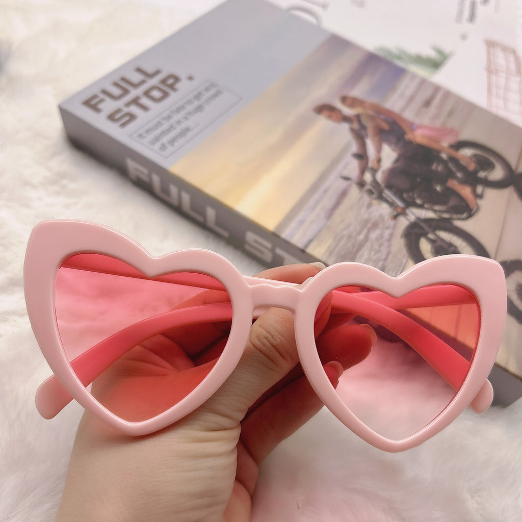 Oversized Heart Cat Eye Sunglasses - Color_10