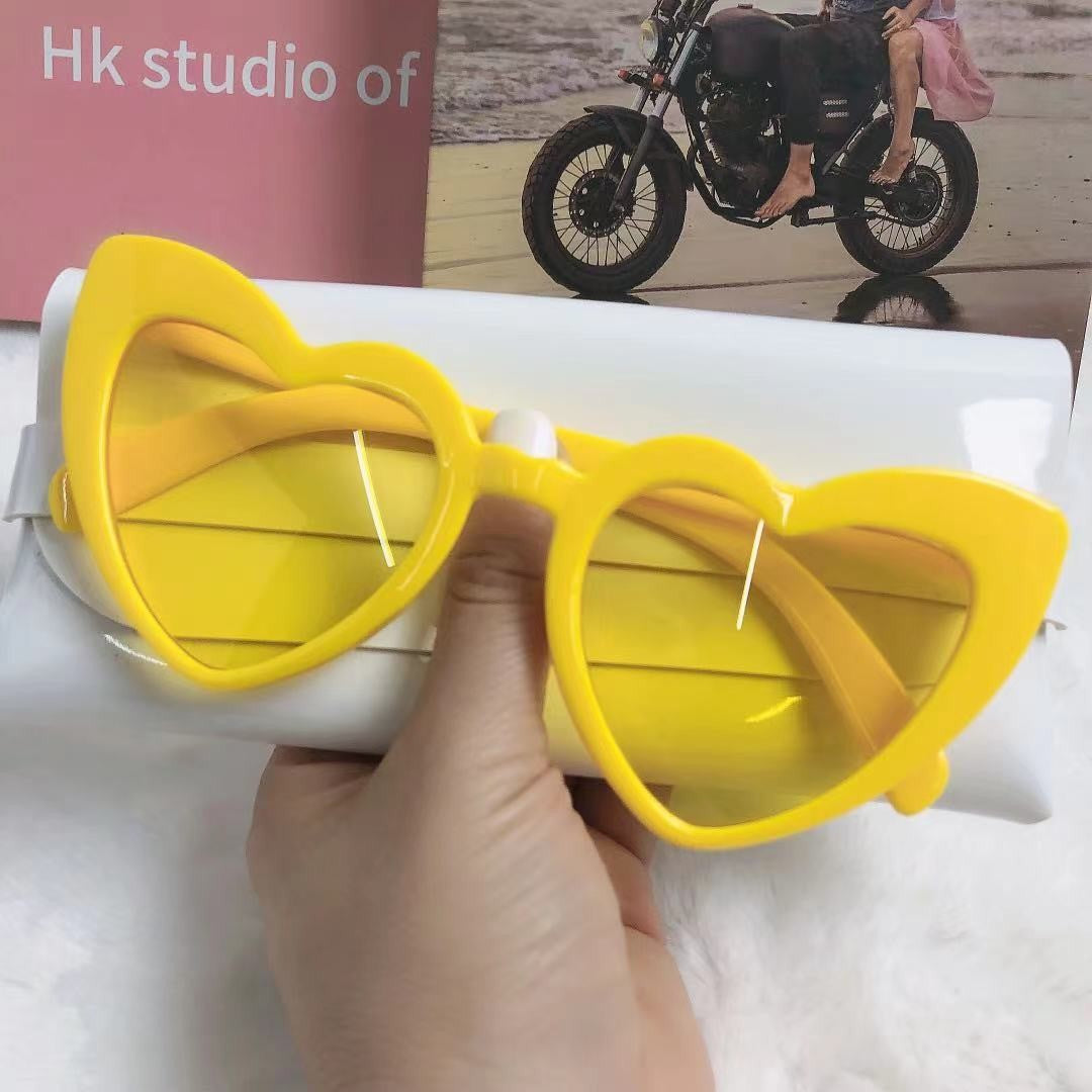 Oversized Heart Cat Eye Sunglasses - Color_5