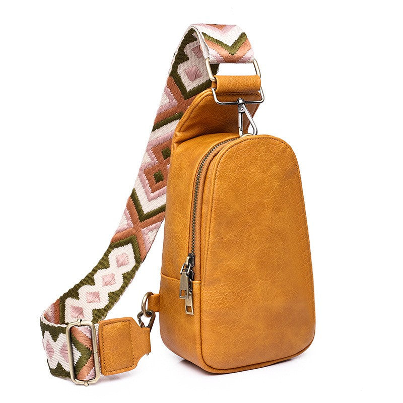 Boho Strap Faux Leather Sling Bag