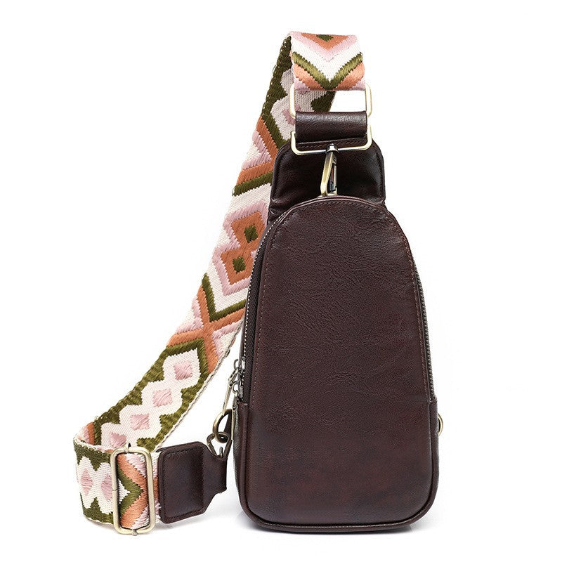 Boho Strap Faux Leather Sling Bag