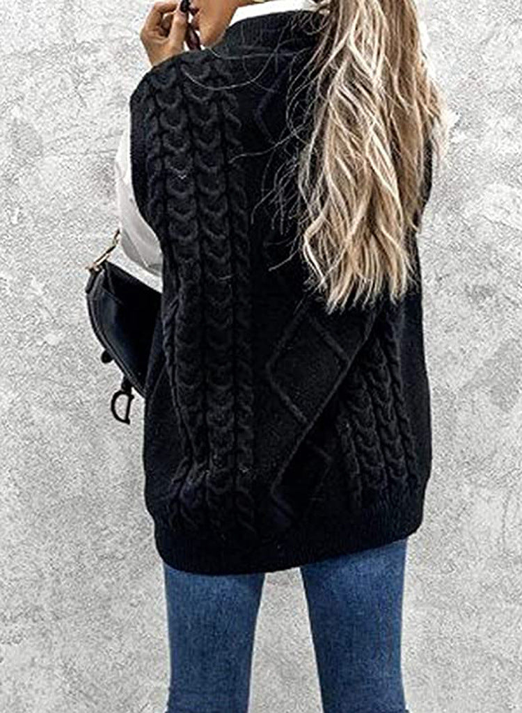 Cable Knit V Neck Sweater Vest - view 7