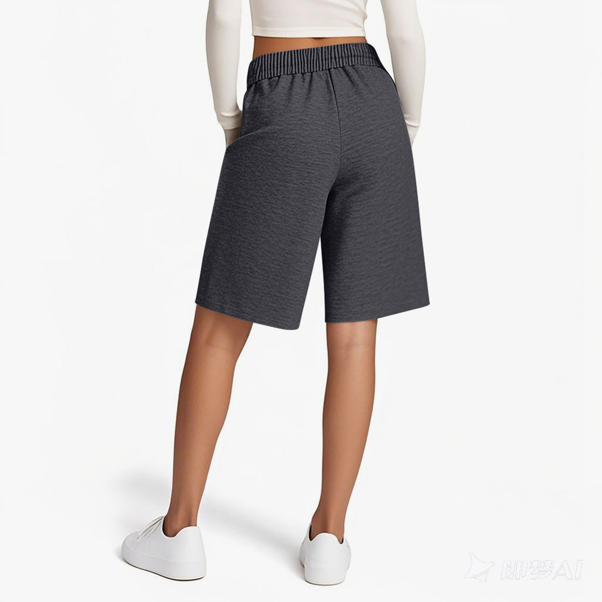 Knee Length Drawstring Bermuda Lounge Shorts - view 1