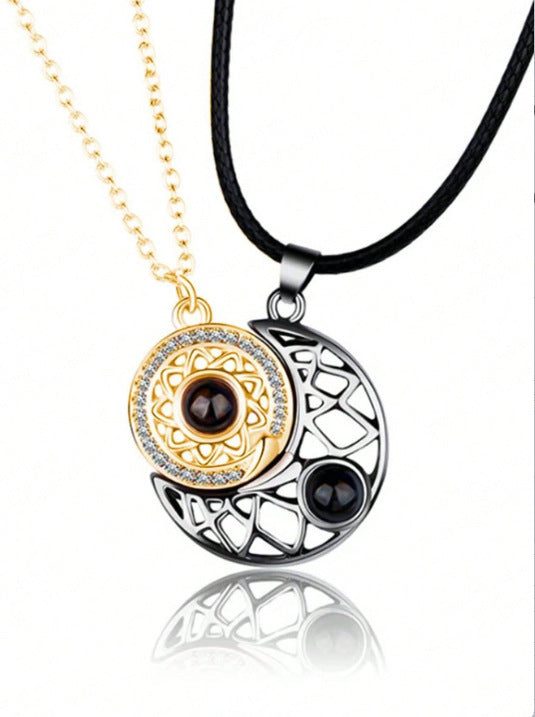 Magnetic Sun Moon Projection Pendant Necklaces - Color_08
