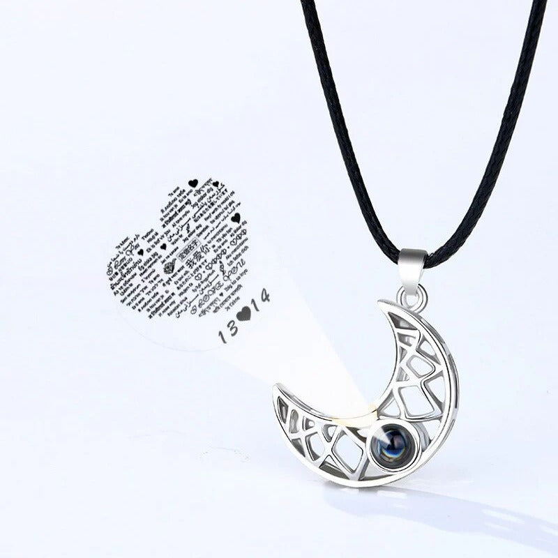 Magnetic Sun Moon Projection Pendant Necklaces - view 3