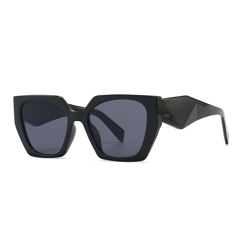 Oversized Square Frame Cat Eye Sunglasses - C1