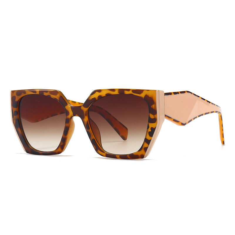 Oversized Square Frame Cat Eye Sunglasses - C10