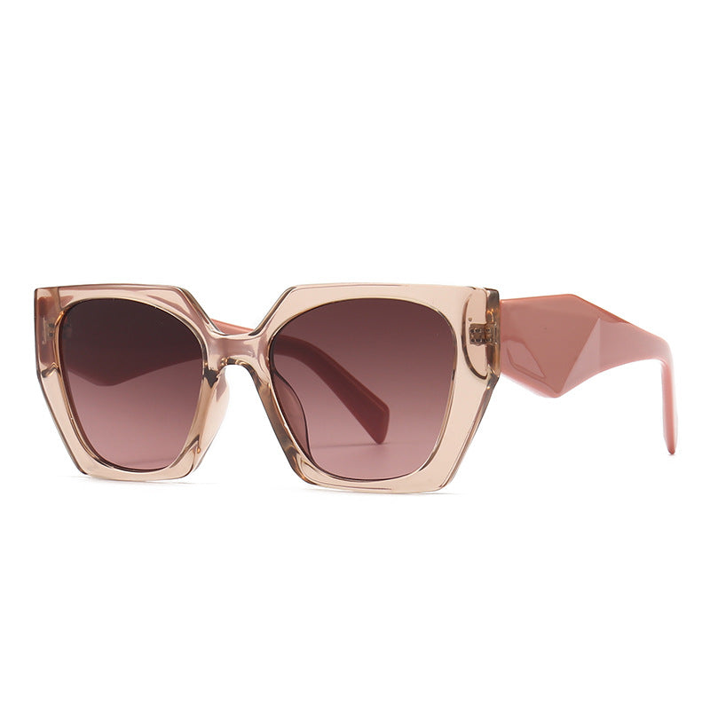Oversized Square Frame Cat Eye Sunglasses - C2
