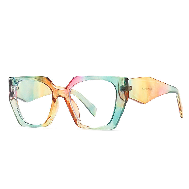 Oversized Square Frame Cat Eye Sunglasses - C3