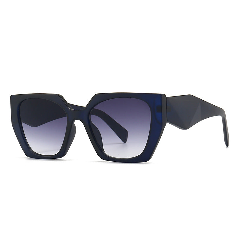 Oversized Square Frame Cat Eye Sunglasses - C4