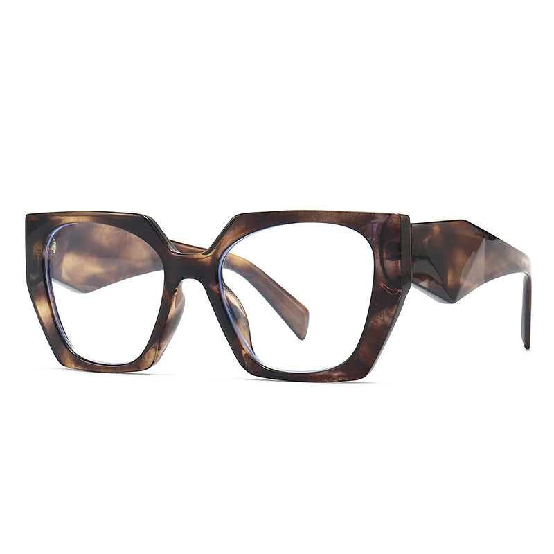 Oversized Square Frame Cat Eye Sunglasses - C6