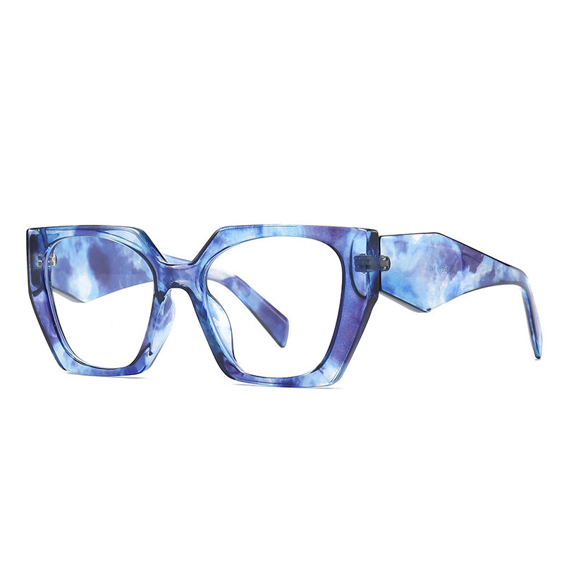 Oversized Square Frame Cat Eye Sunglasses - C8