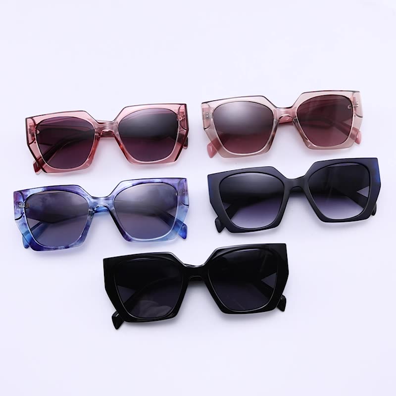 Oversized Square Frame Cat Eye Sunglasses