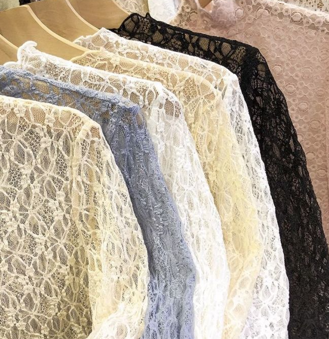 Textured Lace Sheer Layering Top