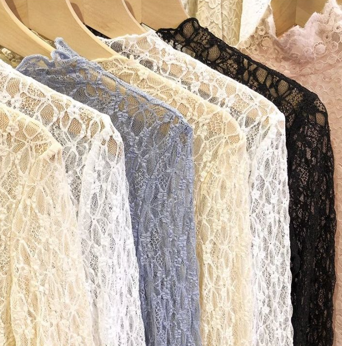 Textured Lace Sheer Layering Top - view 2