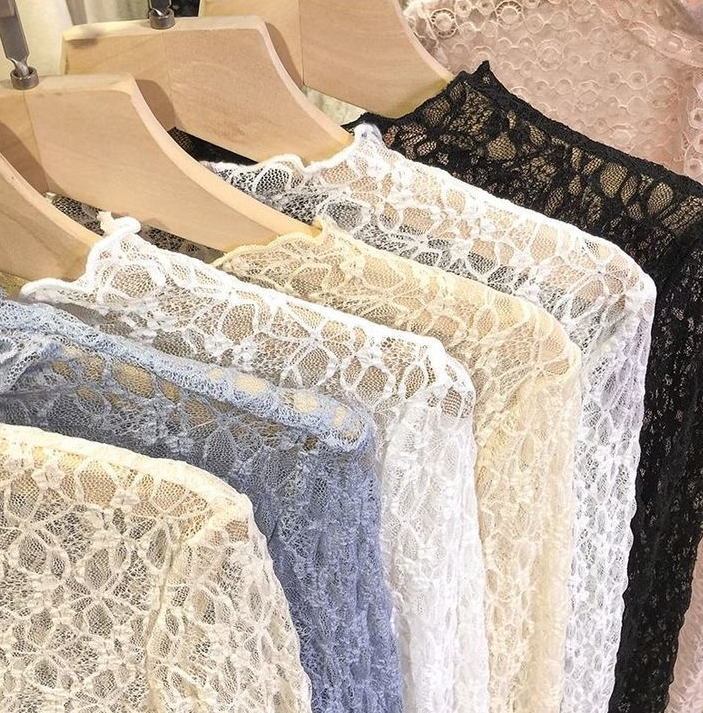 Textured Lace Sheer Layering Top - view 5