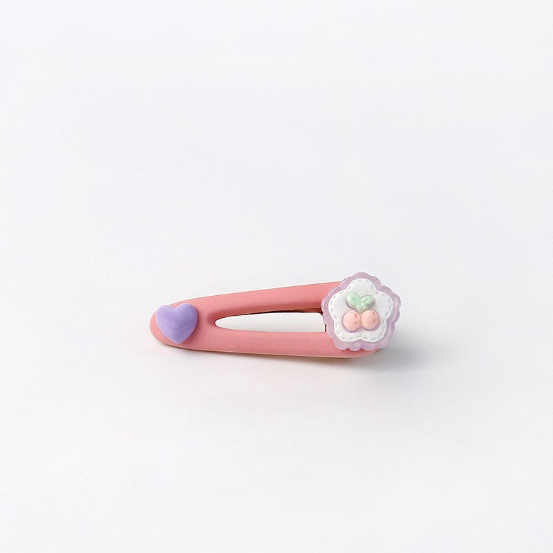 Fruit and Heart Charm Snap Hair Clips - Color_2