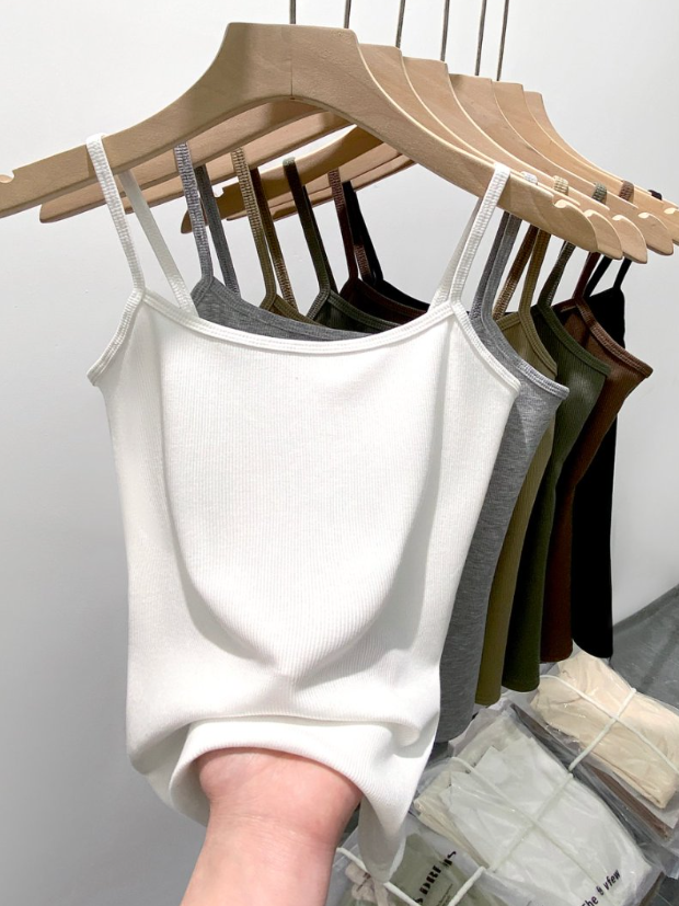 Fitted Rib Knit Camisole Tank