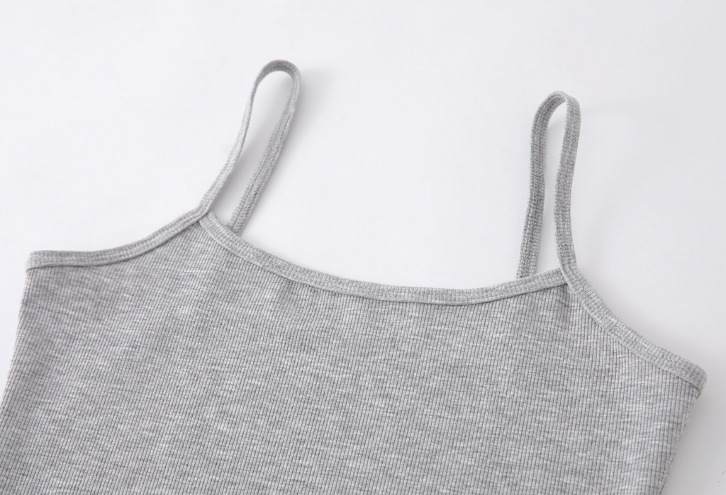 Fitted Rib Knit Camisole Tank - view 11