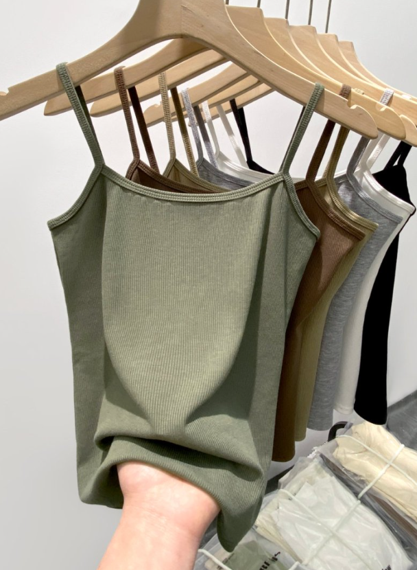 Fitted Rib Knit Camisole Tank - view 3