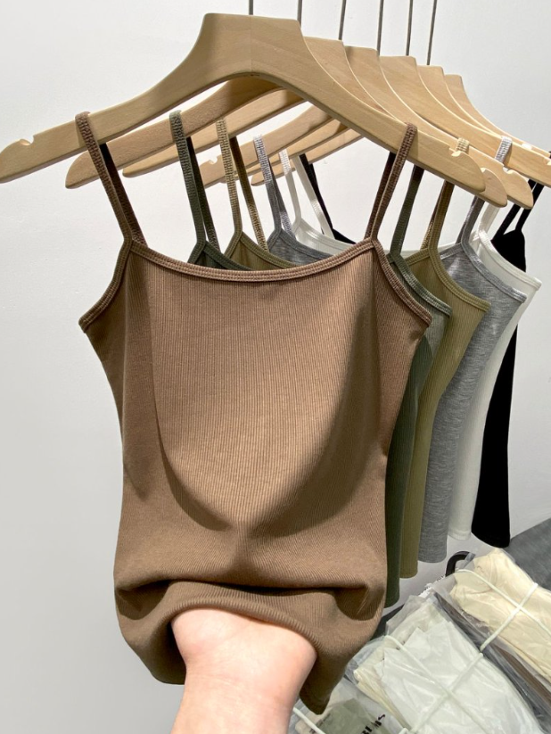 Fitted Rib Knit Camisole Tank - view 4