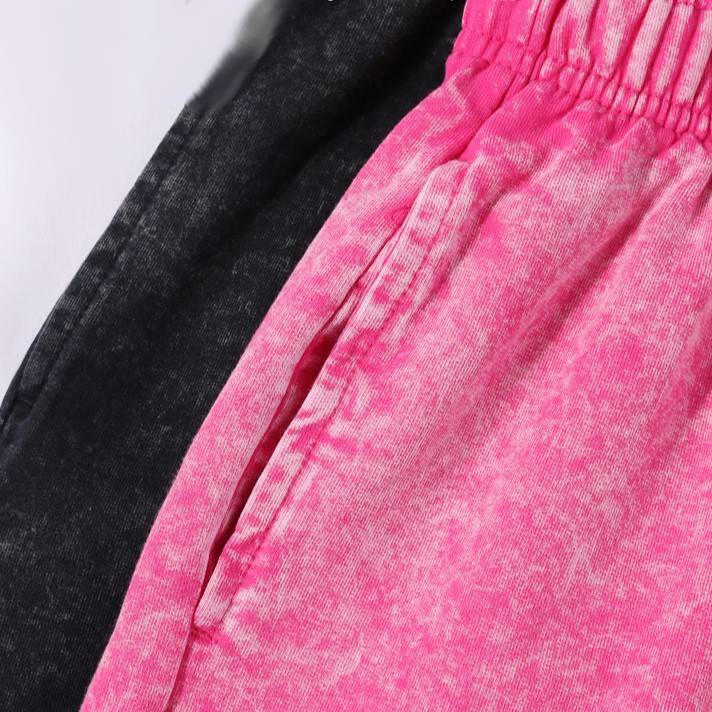 Acid Wash Drawstring Bermuda Shorts - view 3
