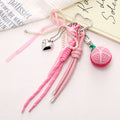 Knotted Ribbon Crochet Fruit Bag Charm - C3