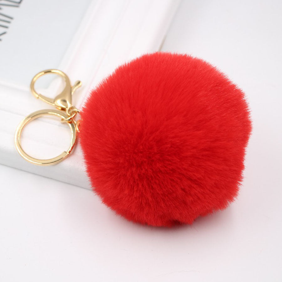 Plush Faux Fur Ball Bag Charm - Color_02