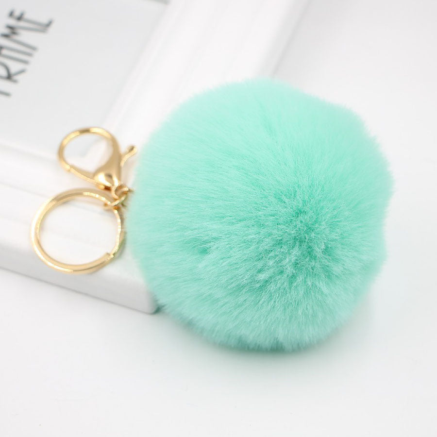 Plush Faux Fur Ball Bag Charm - Color_04