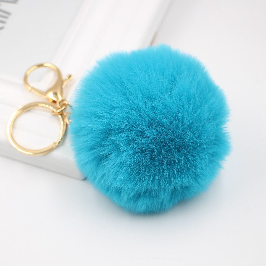 Plush Faux Fur Ball Bag Charm - Color_14