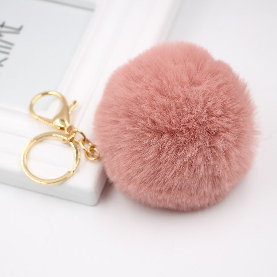 Plush Faux Fur Ball Bag Charm - Color_19