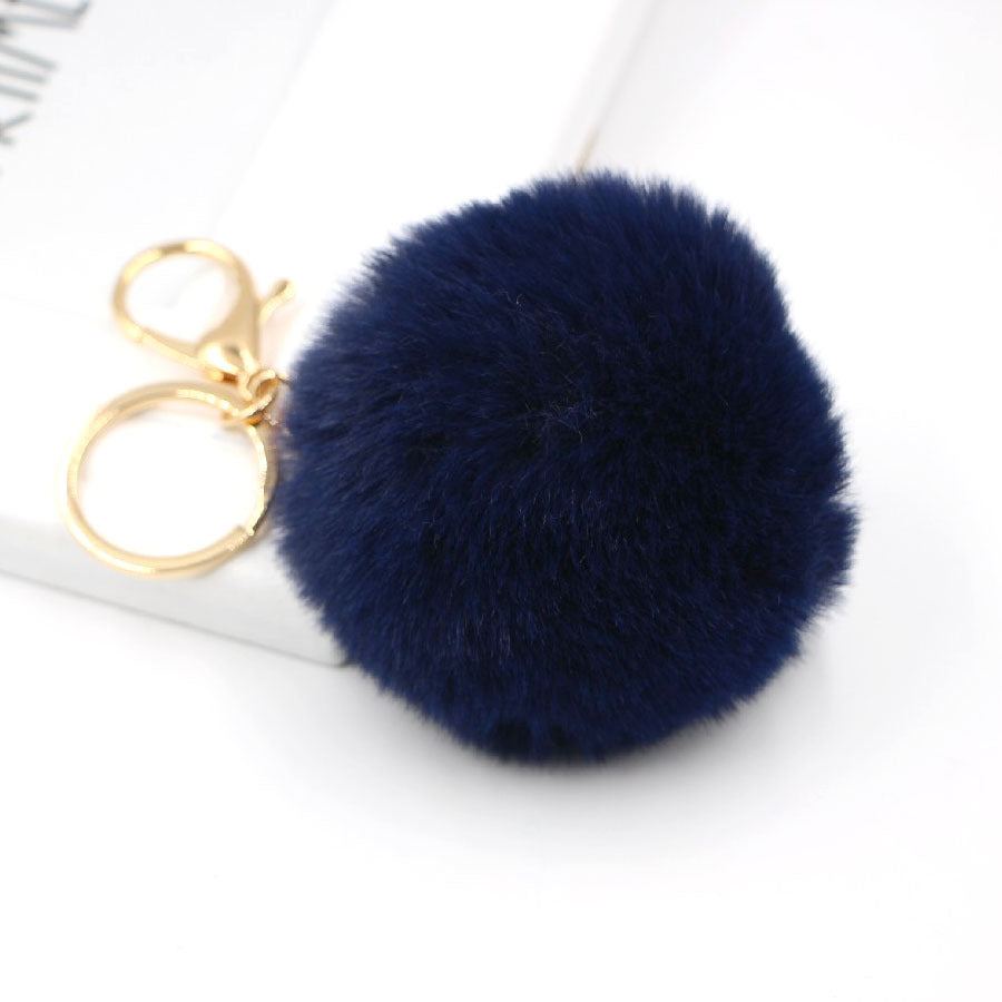 Plush Faux Fur Ball Bag Charm - Color_21