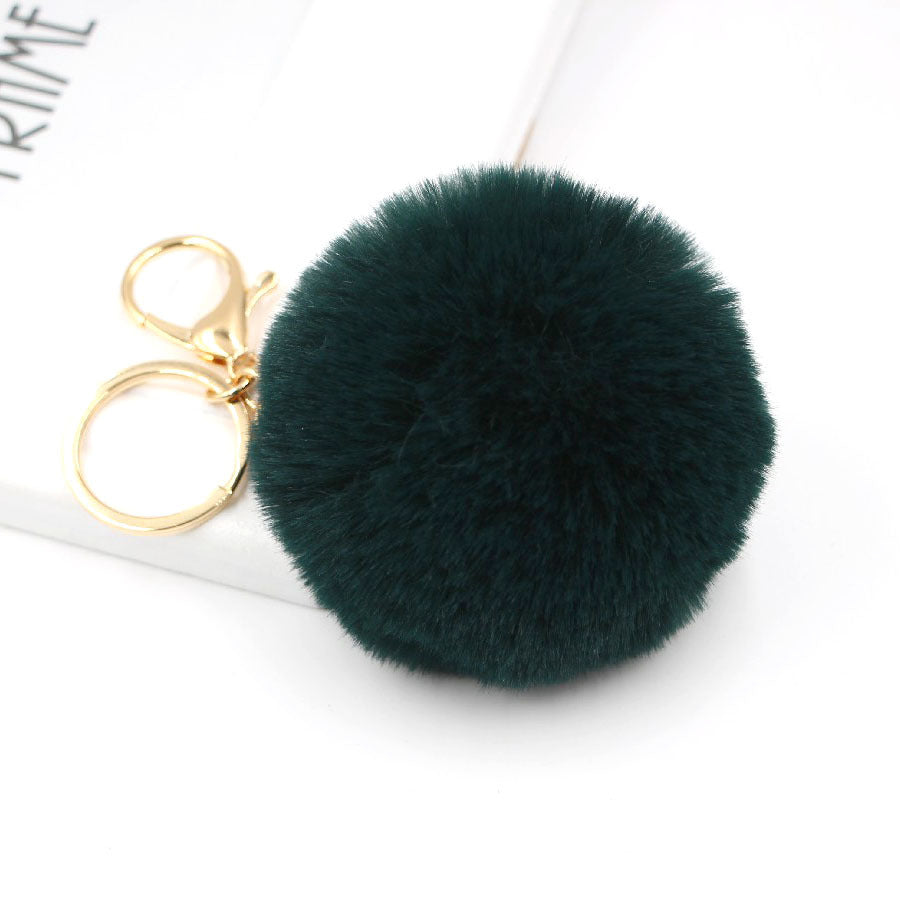 Plush Faux Fur Ball Bag Charm - Color_22