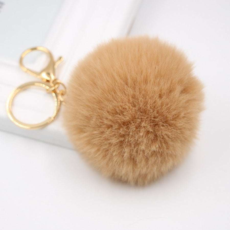 Plush Faux Fur Ball Bag Charm - Color_26