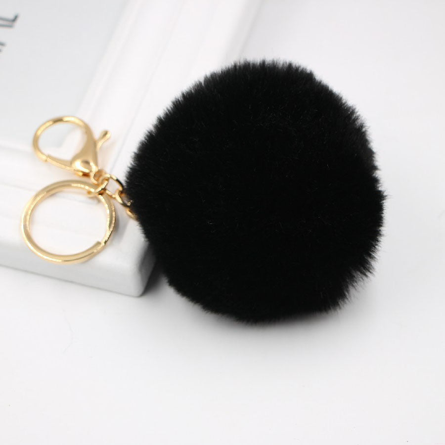 Plush Faux Fur Ball Bag Charm - Color_30