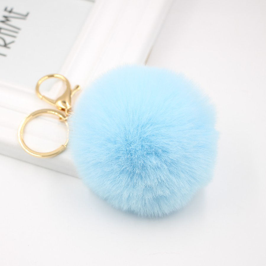 Plush Faux Fur Ball Bag Charm - Color_32